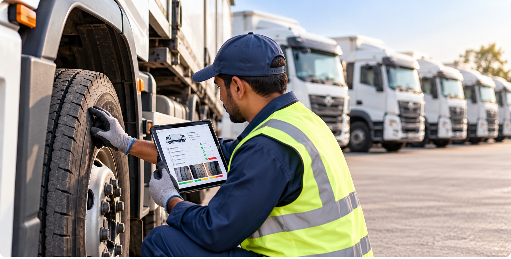 Fleet tyre assessment and digital vehicle inspection