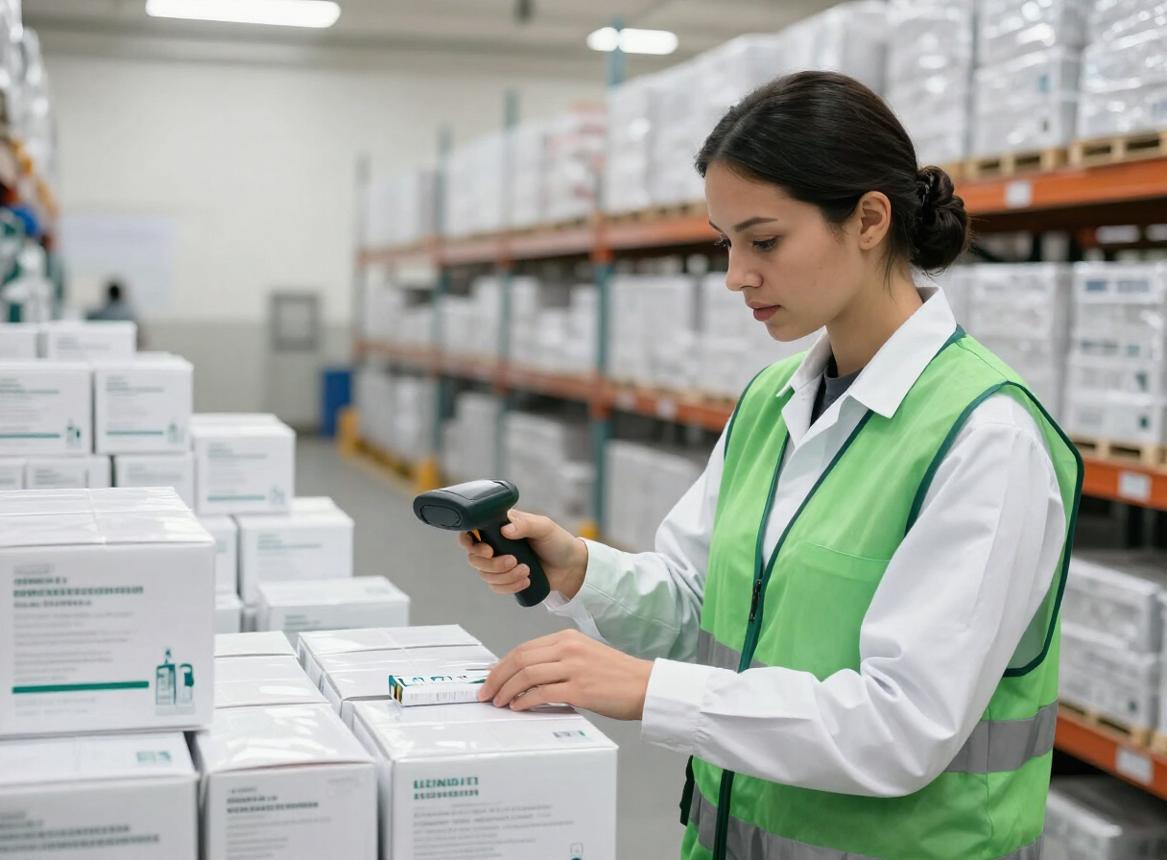 Pharmaceutical distribution order picking and barcode verification